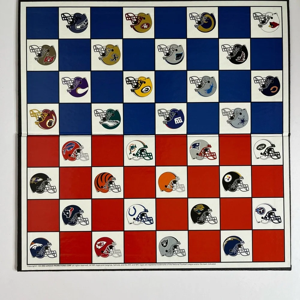 New York Jets & Miami‎ Dolphins Football Helmet Checker Set Vintage 1993 NEW